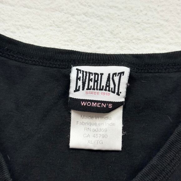 Everlast “Hit Like A Girl” Black Cutoff Crop Tank, Size XL - Picture 3 of 4